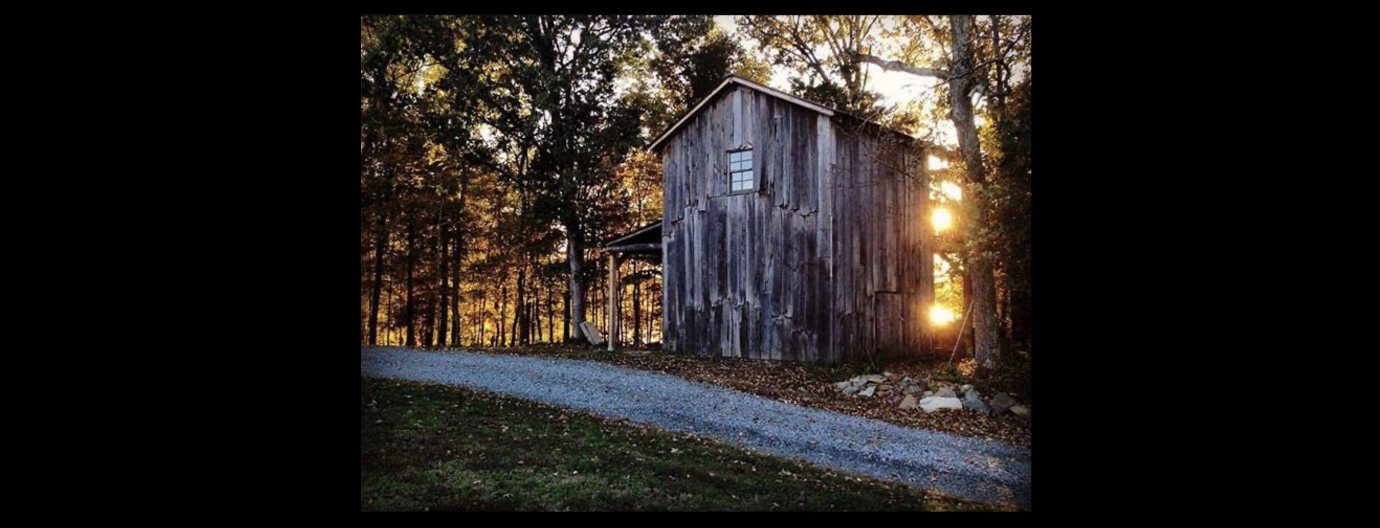 NC Tobacco Barn locate on a lake. 